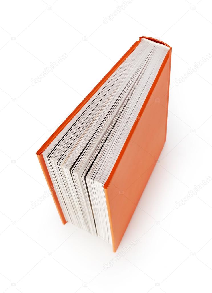 Book pages on white