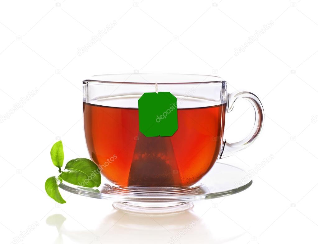 Red tea cup