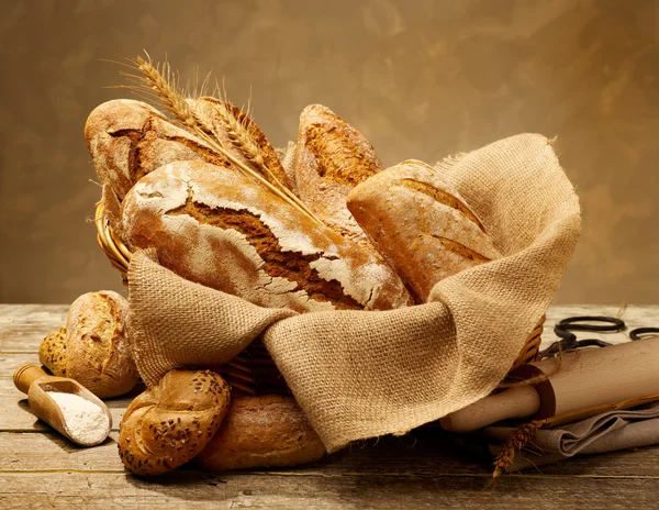 Natura morta del pane — Foto Stock