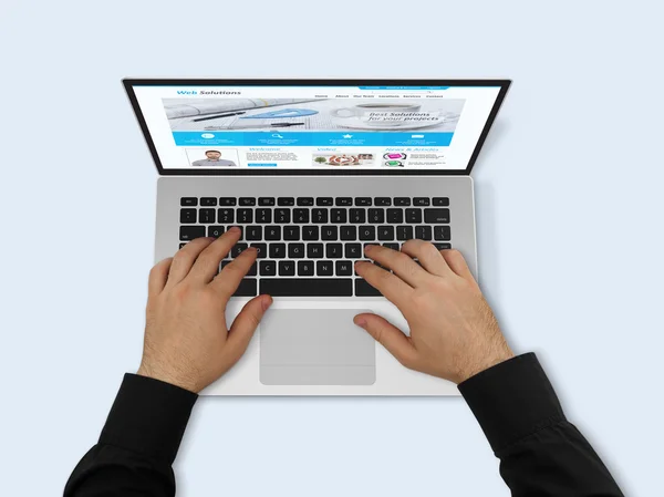 Werken op laptop — Stockfoto