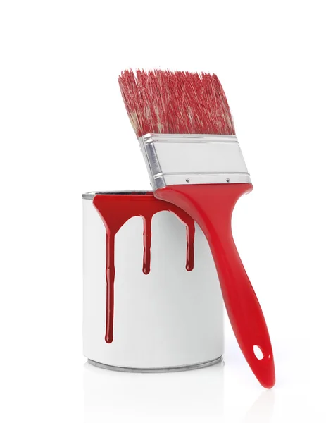 Dripping paint on white — Stock Photo, Image