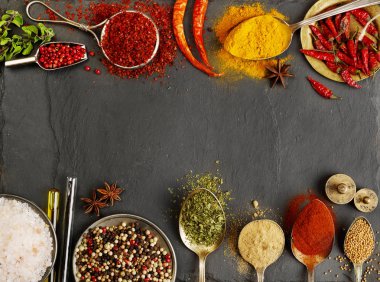 Kopya alanı baharatlarla varyasyonu