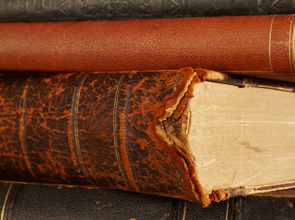 Stare książki kręgosłupa — Zdjęcie stockowe