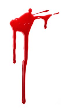 Blood spatter on white clipart