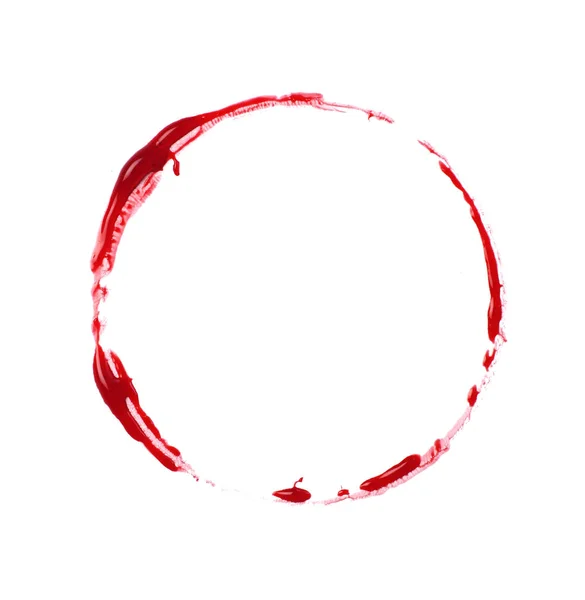 Cerchio di sangue su bianco — Foto Stock