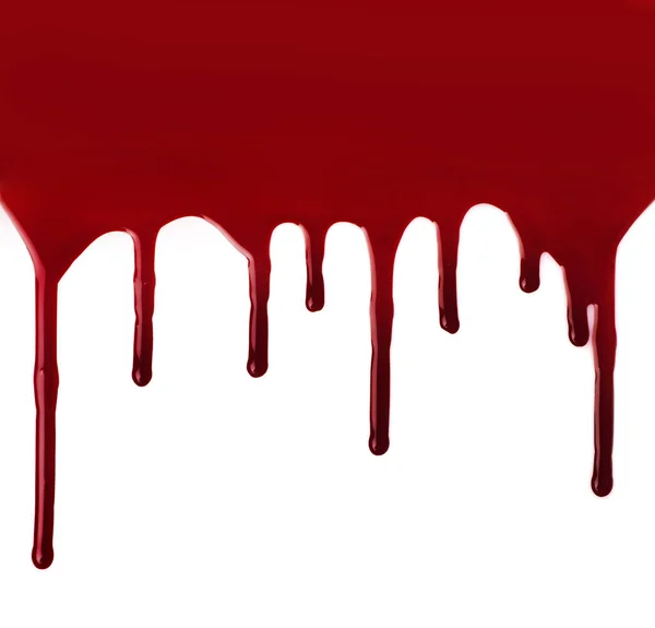 Blood pouring on white — Stock Photo, Image