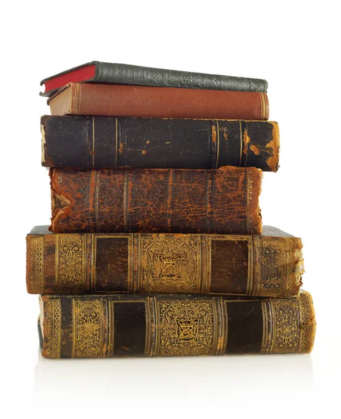 Antique books on white — Stock Photo, Image