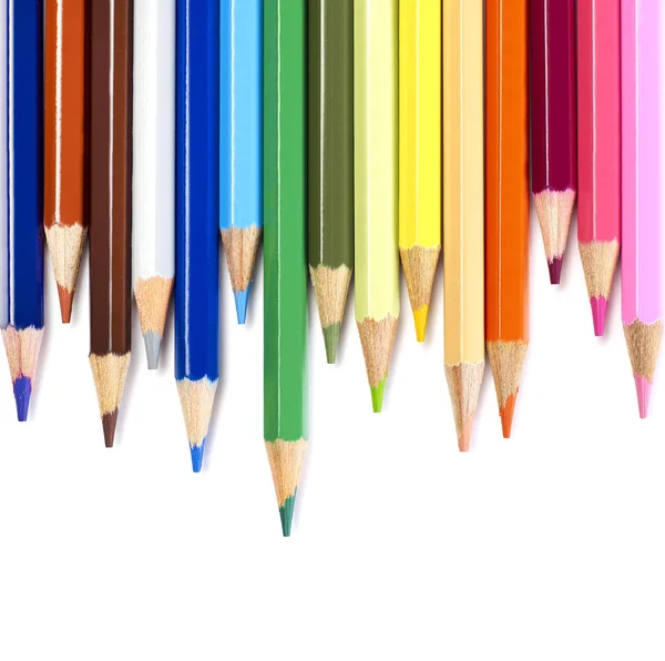 Pencils together on white — Stock Photo, Image