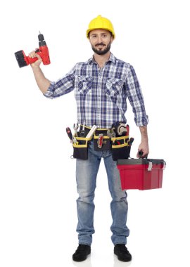 Araç kutusu ile marangoz ve Matkap