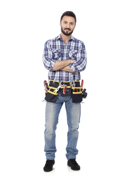Handyman with arms crossed — Stock Photo, Image