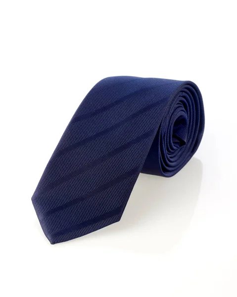 Blue necktie on white — Stock Photo, Image