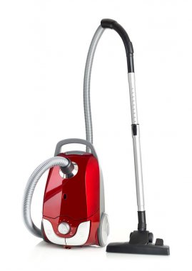 Beyaz üstüne elektrikli süpürge