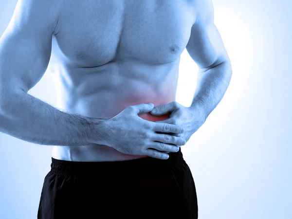 Koncepcja ból brzucha — Zdjęcie stockowe