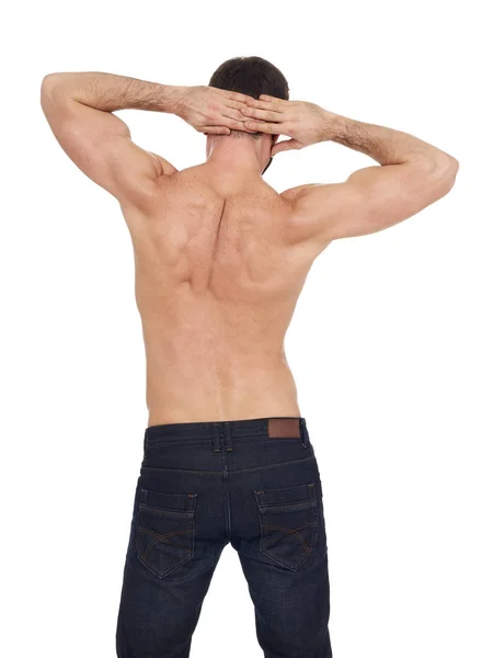 Shirtless man posing — Stock Photo, Image