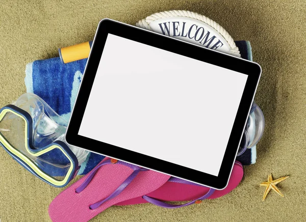 Spiaggia tempo libero sulla sabbia — Foto Stock