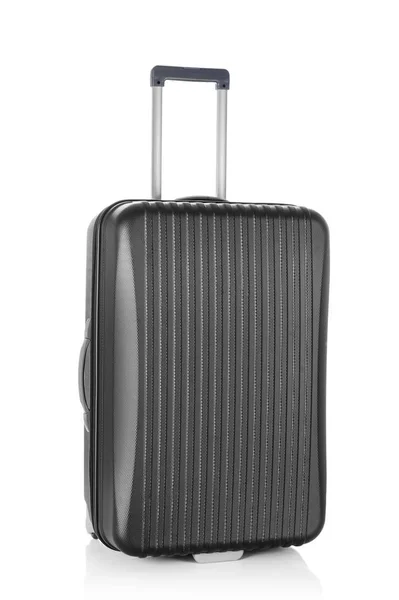 Schwarzer Koffer auf weißem Grund — Stockfoto