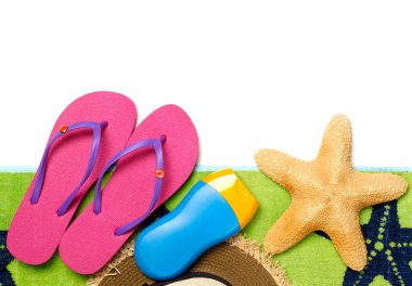 Yaz konsepti üzerine beyaz