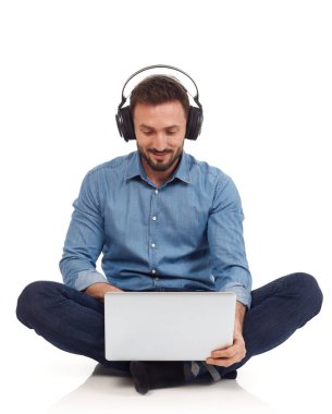 Listening to music clipart