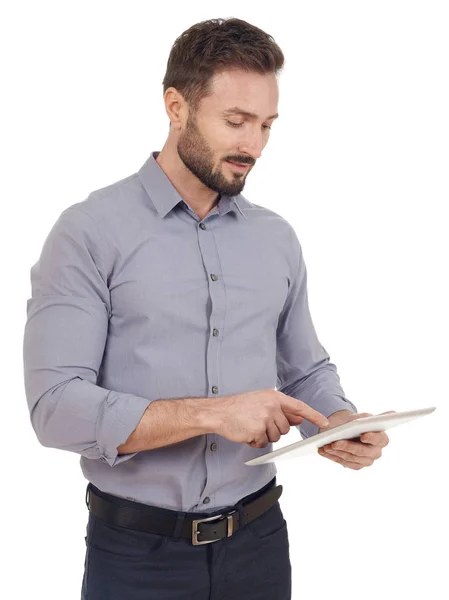 Man looking at digital tablet — Stock Photo, Image