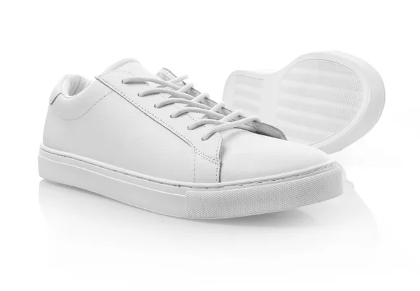 Білі кросівки, ізольовані — стокове фото