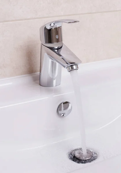 Running water faucet — Stock Photo, Image