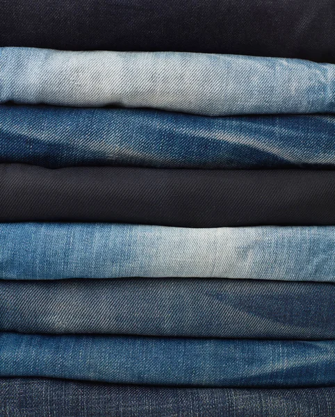 Pila de fondo jeans — Foto de Stock