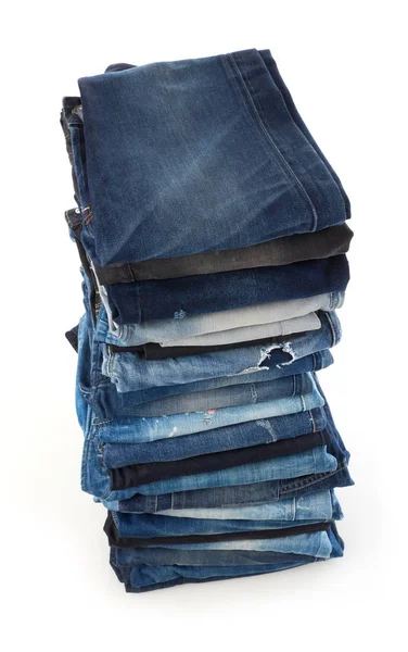 Stapel van jeans — Stockfoto