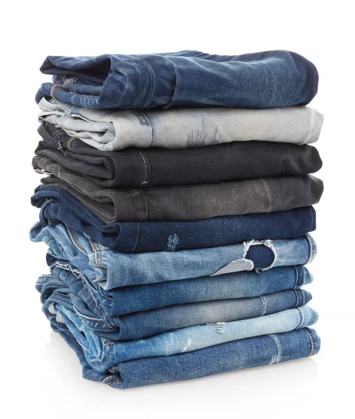 Stapel van jeans — Stockfoto