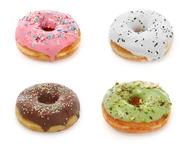 Donuts en blanco —  Fotos de Stock