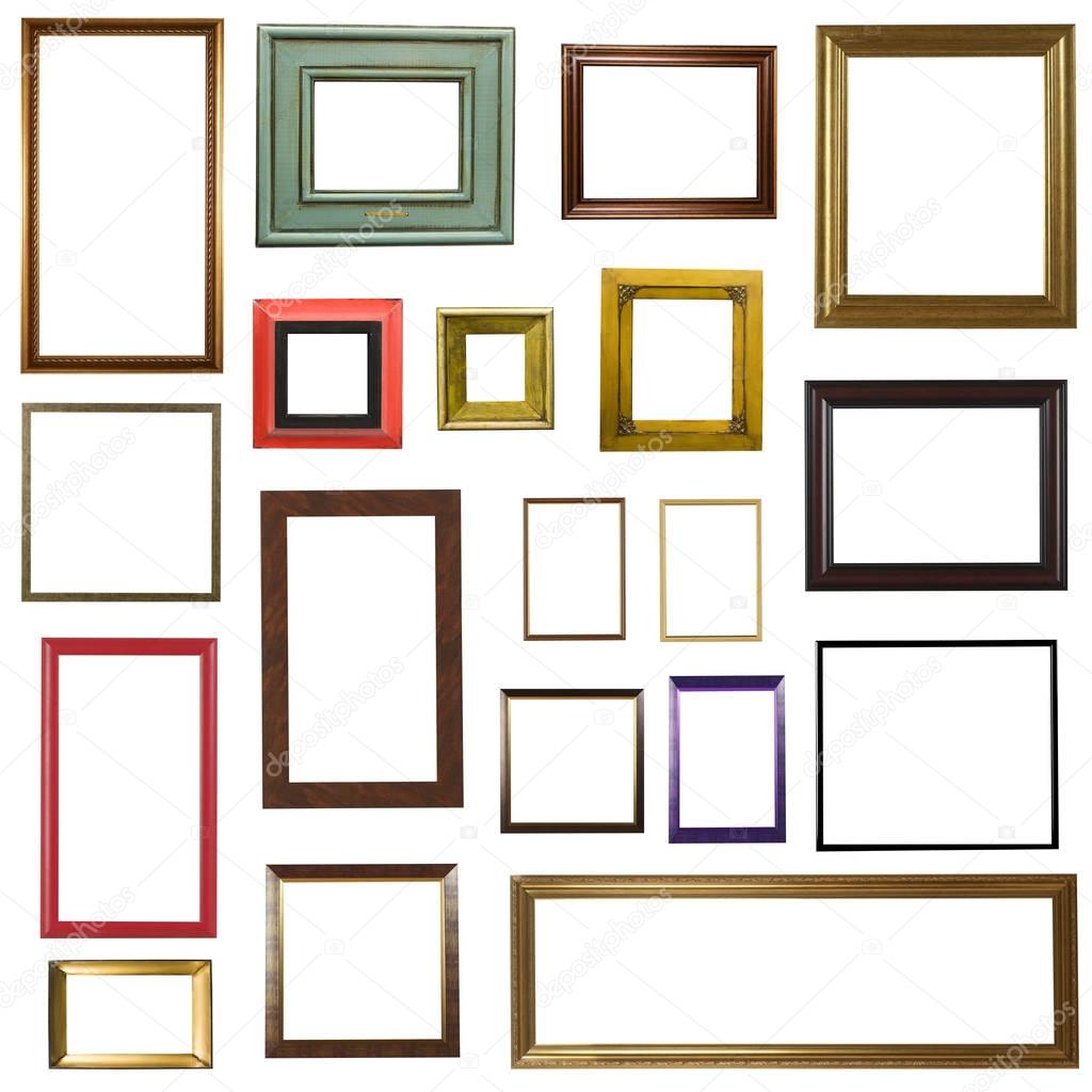 Picture frames on white