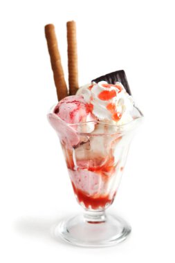 vanilya ve kiraz dondurma