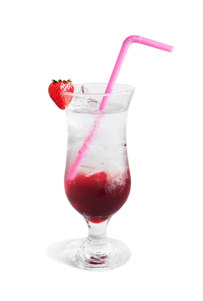 Soda koktajl na białym — Zdjęcie stockowe