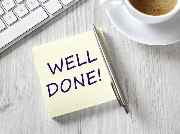 Well done message — Stock Photo, Image