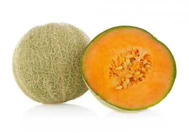 Beyaz arka plan üzerinde kavun