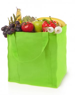 Torbaları üzerinde beyaz