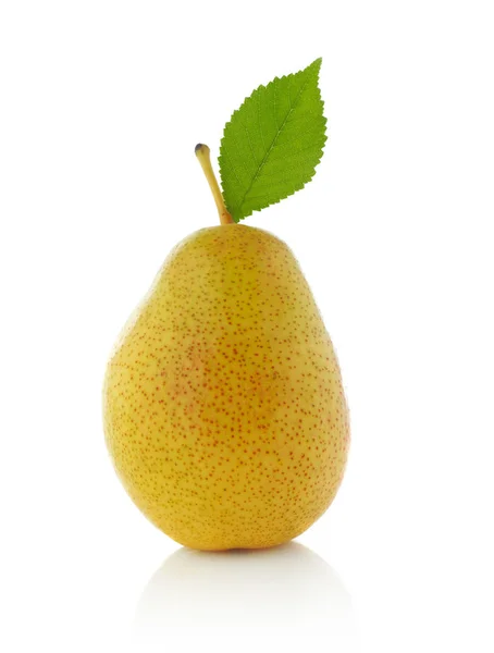 Gula päron på vit — Stockfoto