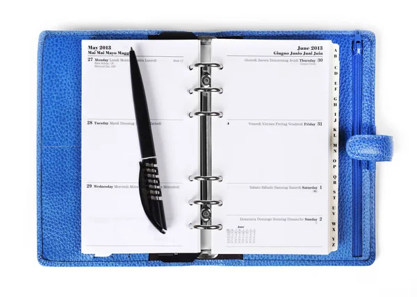 Weekly planner on white — Stock Photo, Image