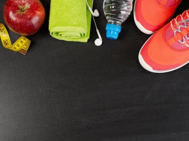 Spor konsepti üzerine yazı tahtası 