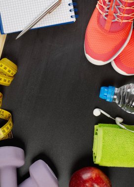 Spor konsepti üzerine yazı tahtası