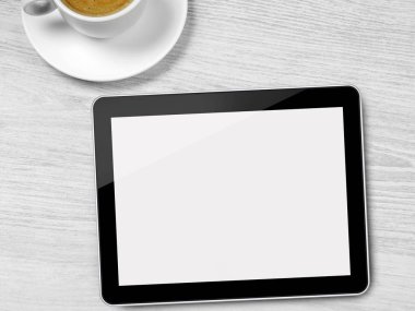 Dijital tablet ve kahve