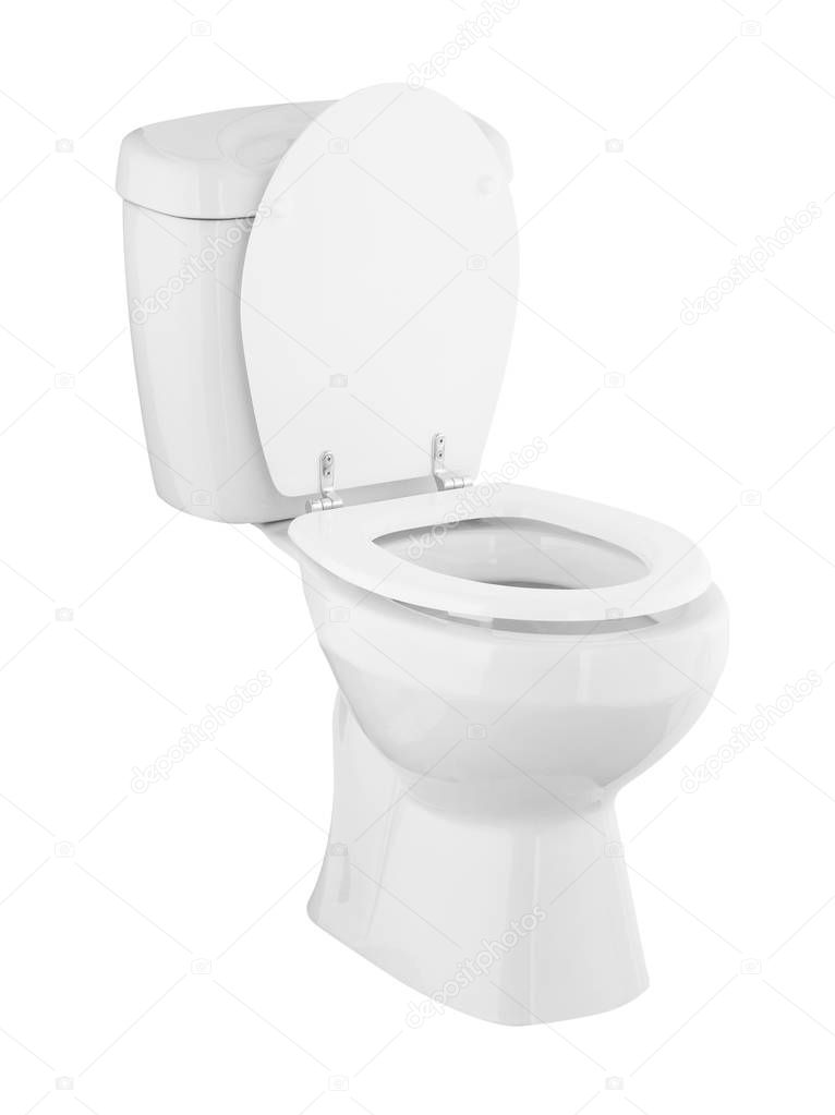 Toilet on white