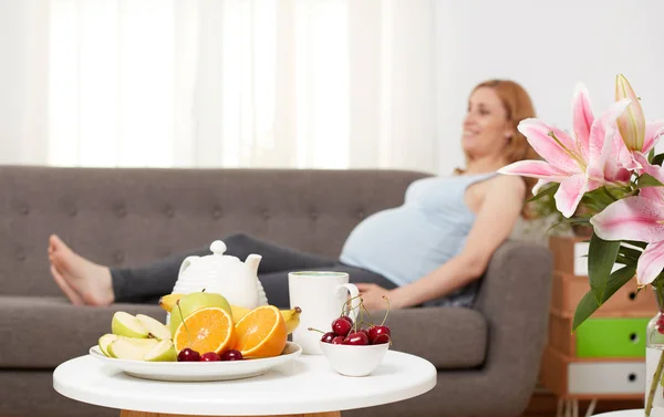 Zwangerschap gezond eten — Stockfoto