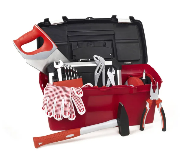 Toolbox on white — Stock Photo, Image