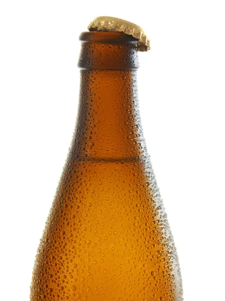 キャップ クローズ アップとビール瓶 — ストック写真
