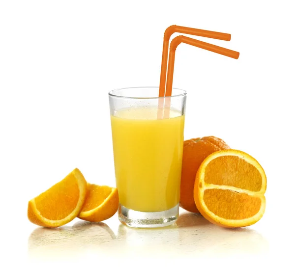 Sumo de laranja em branco — Fotografia de Stock