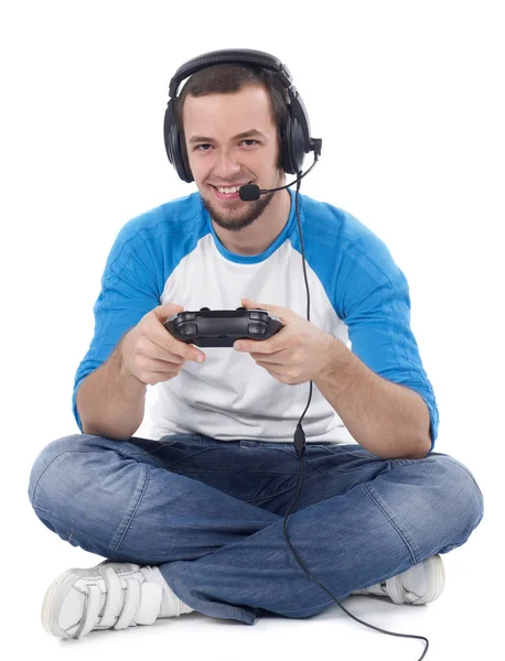 Hombre jugando videojuegos — Foto de Stock