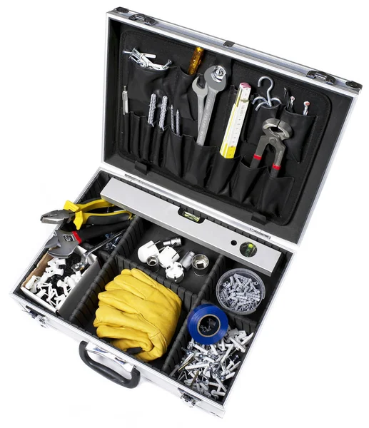 Toolbox di atas putih — Stok Foto