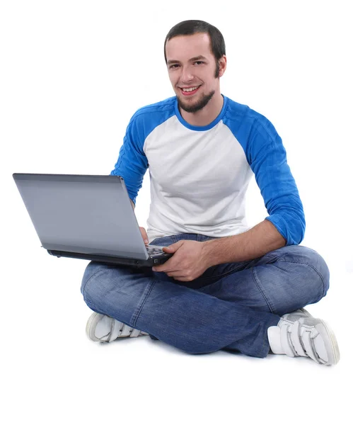 Schüler mit Laptop — Stockfoto