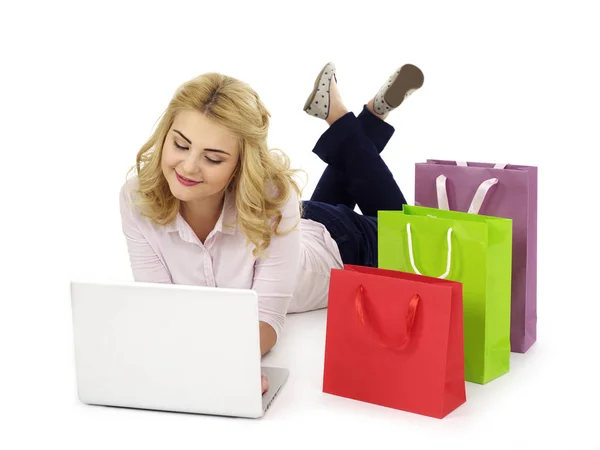 Divertirse compras en línea — Foto de Stock