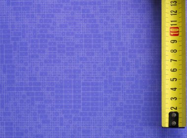 Planı üzerinde şerit metre